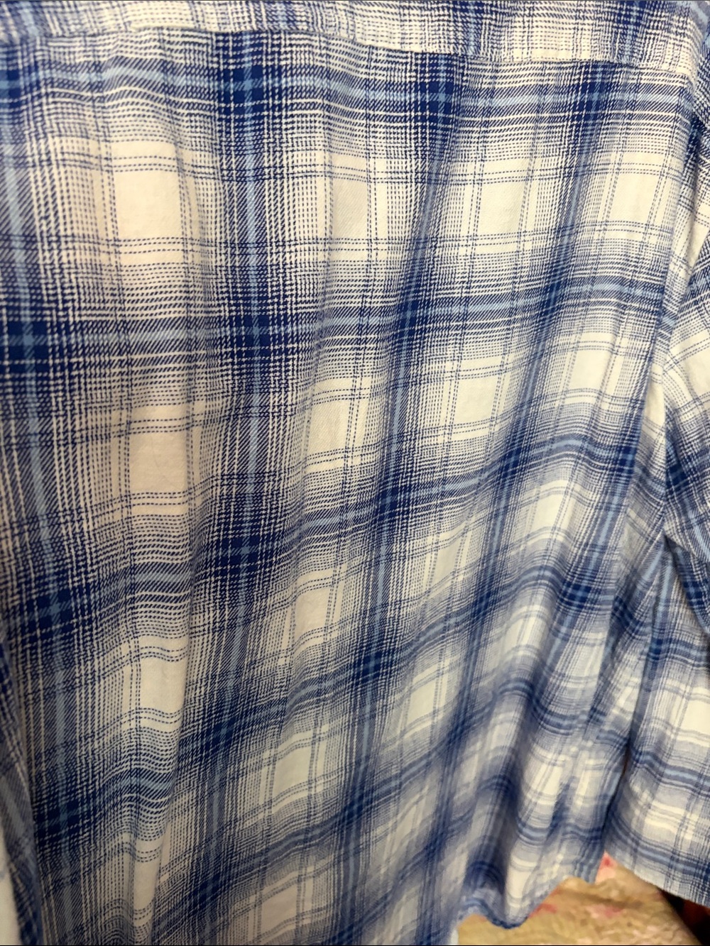 Old Navy Blue & White Plaid Button-Down Shirt - Picture 6 of 6
